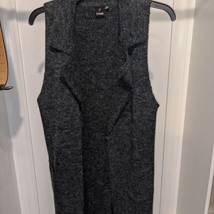 Gray cardigan vest